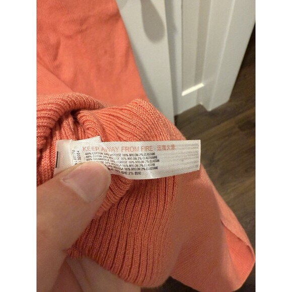Free People Beach Daniela Midi Dress Womens Small Faded Coral Ribbed Knit Box C - Picture 4 of 4